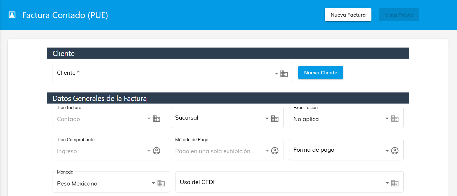 Módulo de facturación